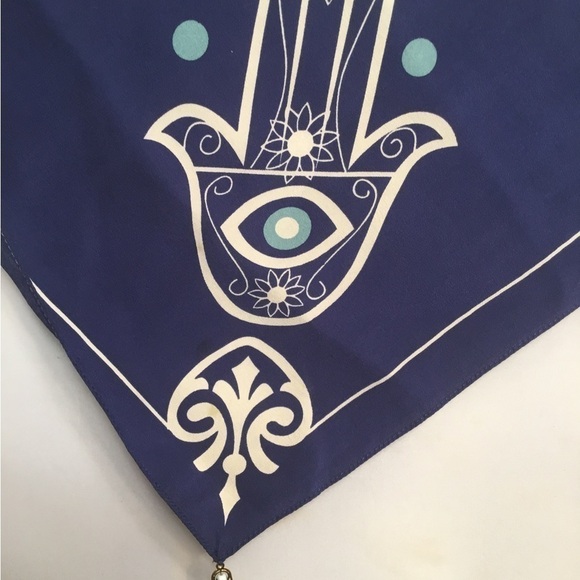 Otrera HAMSA PRINTED SILK, SCARF - Picture 2 of 9